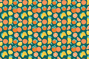 Seamless citrus pattern., a Pattern Graphic by Queen of Infographics (Thumbnail 2 of 2)