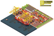 Isometric city map elements, an Object Graphic by tele52 (Thumbnail 62 of 72)