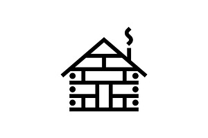 Cabin Woods Cottage Outdoor Logo, a Branding & Logo Template by Buqancreative
