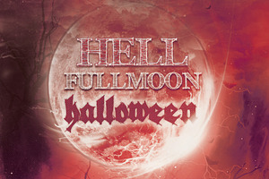 Halloween Hell Full Moon PSD Flyer