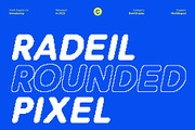 Radeil Rounded Pixel, a Sans Serif Font by Craft Supply Co. (Thumbnail 1 of 8)