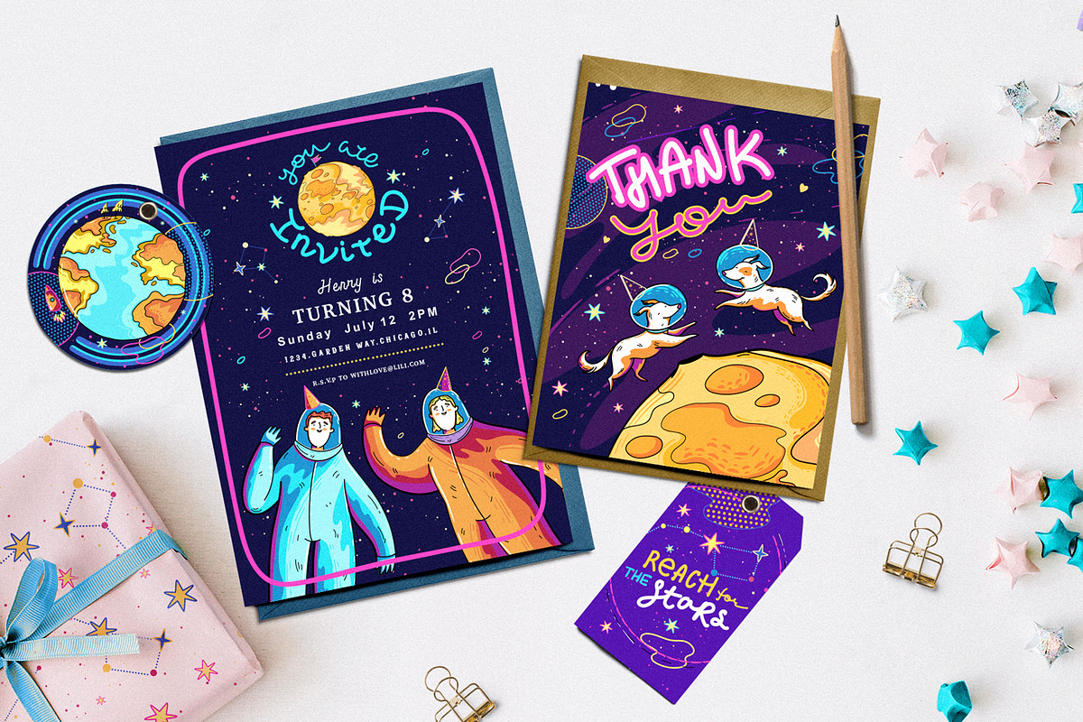 Colorful Space Collection, a Decorative Illustration by Yeticrab (Photo 9 of 12)