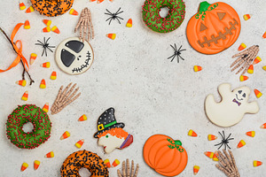 Sweet halloween party background containing halloween, background, and candy