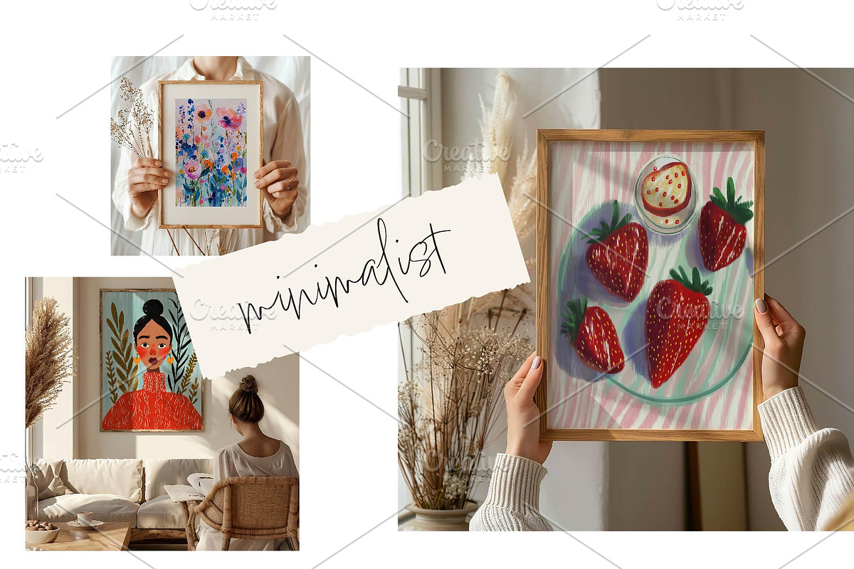 BUNDLE Frame Mockups with Person, a Household Mockup by MOAROShop (Photo 4 of 8)