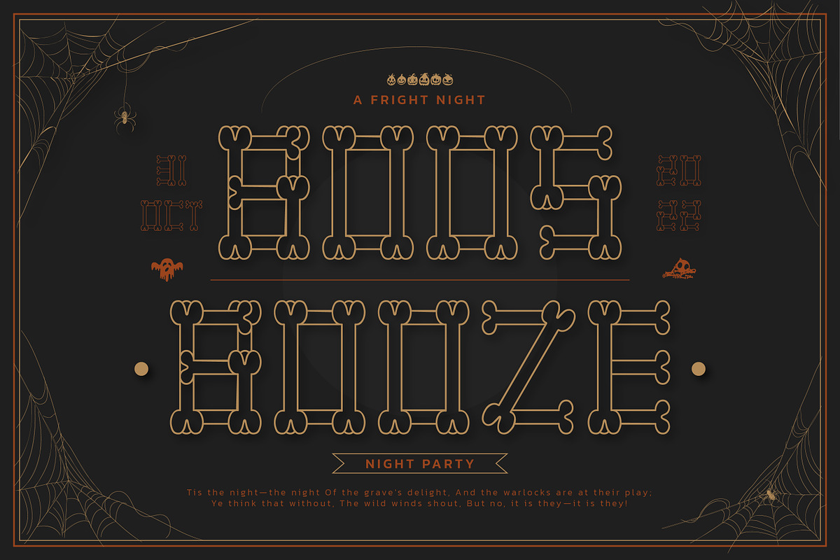 Bones Halloween Display Font, a Serif Font by infernostudio3 (Photo 2 of 11)
