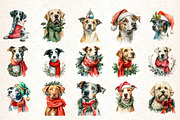 Watercolor Clipart - Christmas Dog, an Illustration by Libby Wishes (Thumbnail 2 of 6)