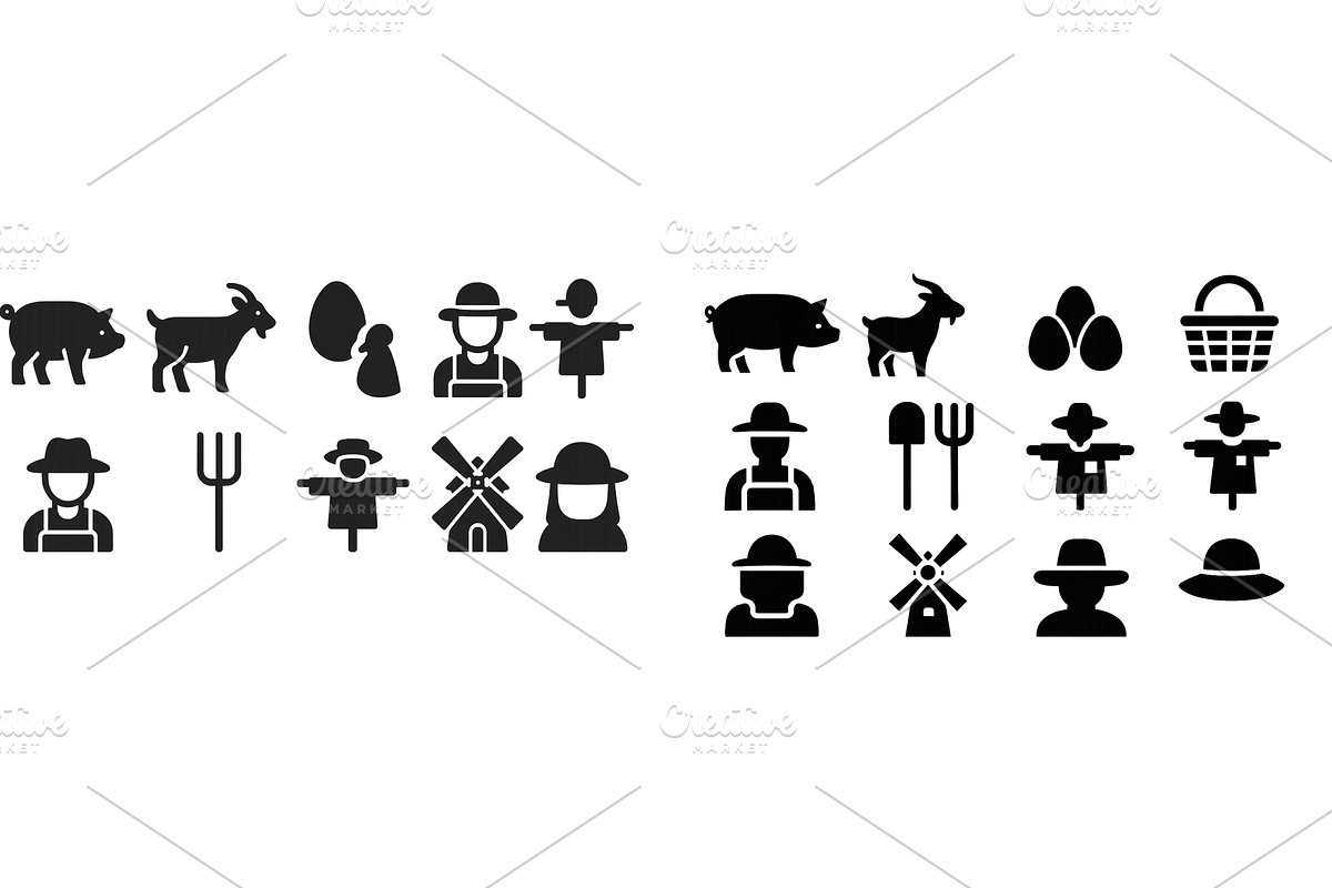 Farm animal and agricultural symbol, an Animal Illustration by ZinetroN