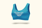 Blue sports bra mockup for fitness, a Shirt Mockup by Viswal Studio (Thumbnail 2 of 2)