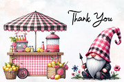 Black and Pink Gingham Summer Clipar, a Seasonal Illustration by RobertsArt (Thumbnail 6 of 7)