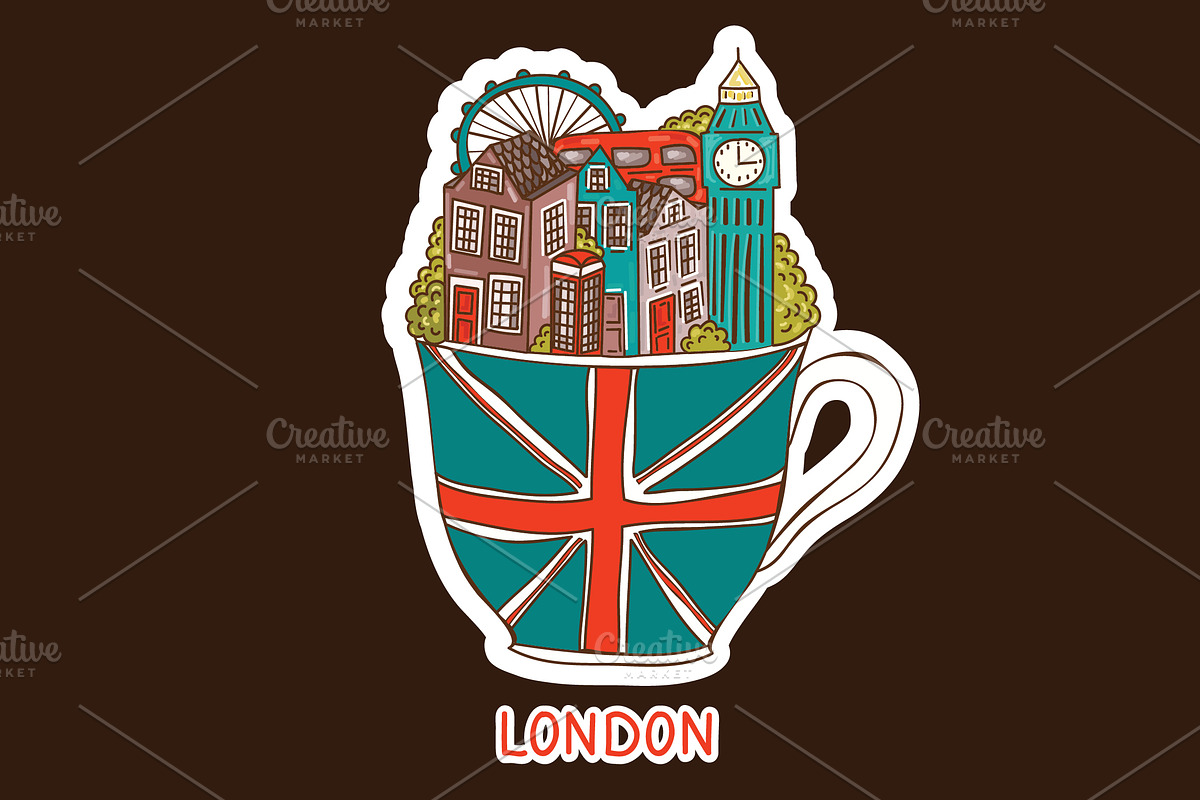 Vector London city illustration., an Illustration by Little A (Aigul)