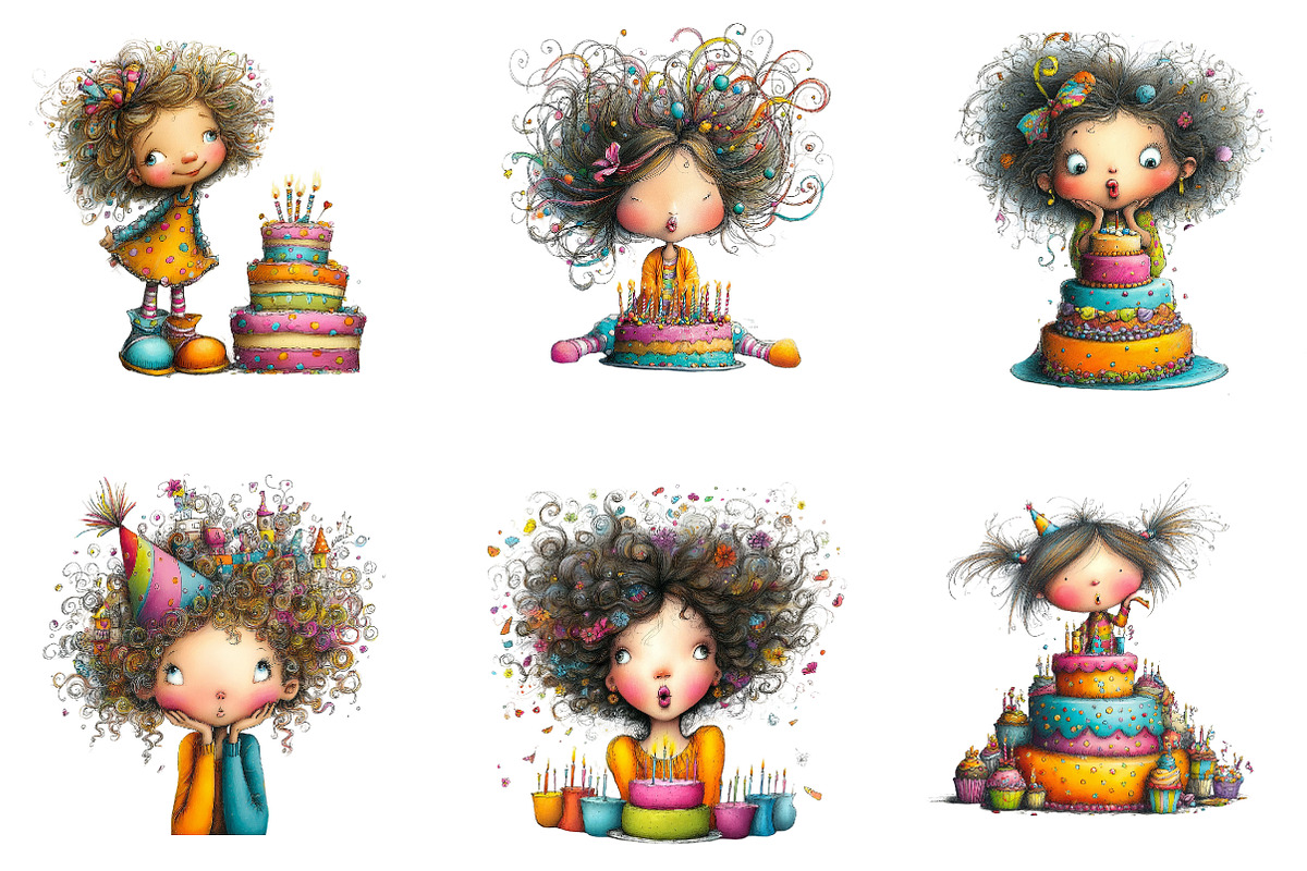 Quirky Birthday Cake clipart, an Illustration by CreationArt (Photo 4 of 5)