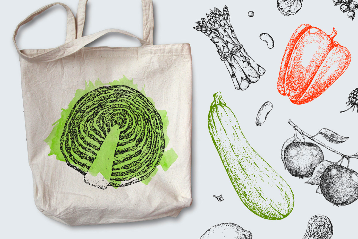 Hand drawn vegetables and fruit, a Decorative Illustration by Ulafant (Photo 16 of 25)
