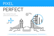 Line Design Landmarks Icons Set, an Outline Icon by Boyko Pictures (Thumbnail 2 of 9)