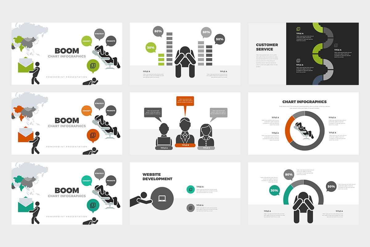Boom : Chart Infographics Powerpoint, a Presentation Template by Punkl Camp