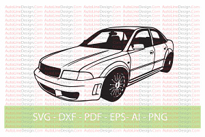 A4 S4 Tuning car Vector