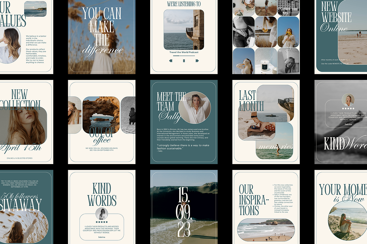 OPHELIA Social Media Kit Canva, a Social Media Template by Aire Studio (Photo 2 of 6)