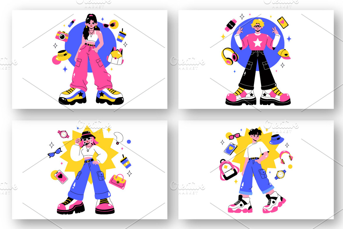 10 Outfit of the Day OOTD Vector, a Person Illustration by denayunebgt (Photo 2 of 4)