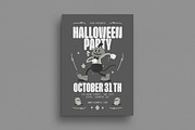 Monochrome Halloween Party Flyer, a Flyer Template by Guuver (Thumbnail 1 of 3)