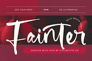 Fainter Bold Brush Font, a Script Font by stylishtype.co (Thumbnail 1 of 20)