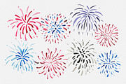 Watercolor fireworks, an Object Graphic by Design X0 (Thumbnail 2 of 7)