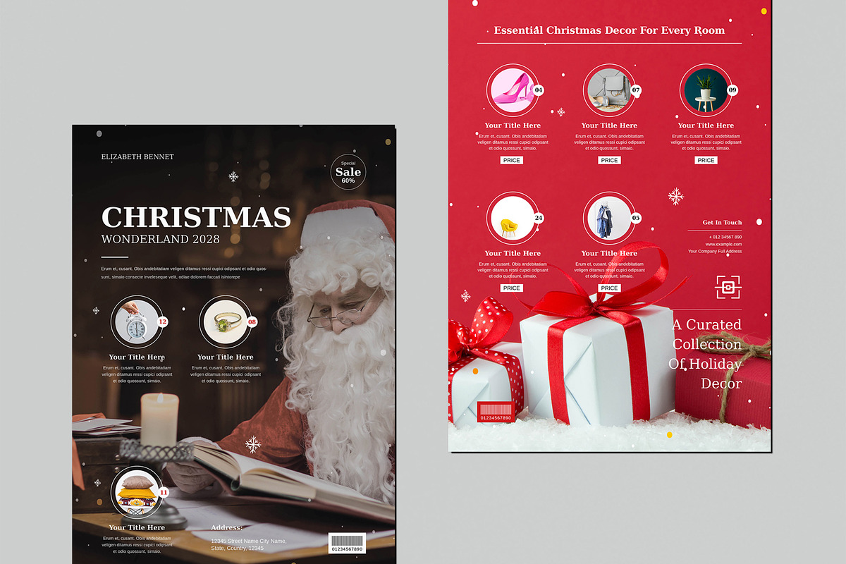 Christmas Catalog Flyer Layout, a Flyer Template by ContestDesign (Photo 3 of 3)