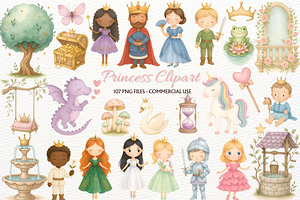 Magic Kingdom Clipart Princess PNG, a Person Illustration by SugarCloudStudioArt