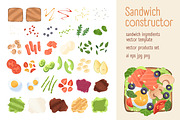 Sandwich constructor, food set, a Food Illustration by Good Studio (Thumbnail 1 of 3)