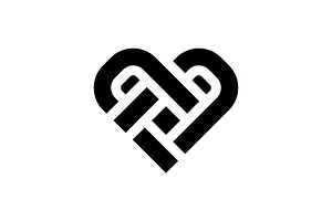 Love Heart Lines Logo, a Branding & Logo Template by Buqancreative