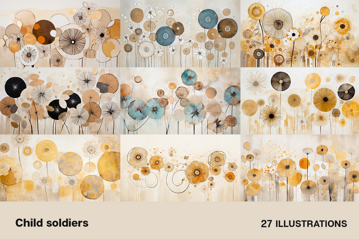 Bohemian flowers. Collection, a Decorative Illustration by Handmadefont (Photo 6 of 9)