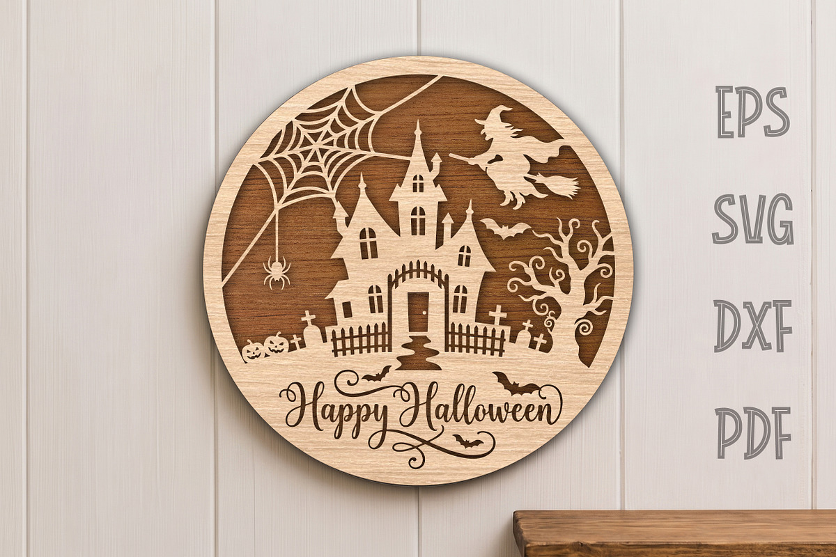 Happy Halloween Sign Svg,laser, an Object Graphic by Libby Wishes (Photo 1 of 3)