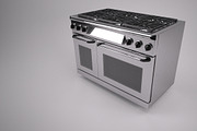 48 inch Gas Range Cooker, a Furniture 3D Model by kjpargeterimages (Thumbnail 1 of 12)
