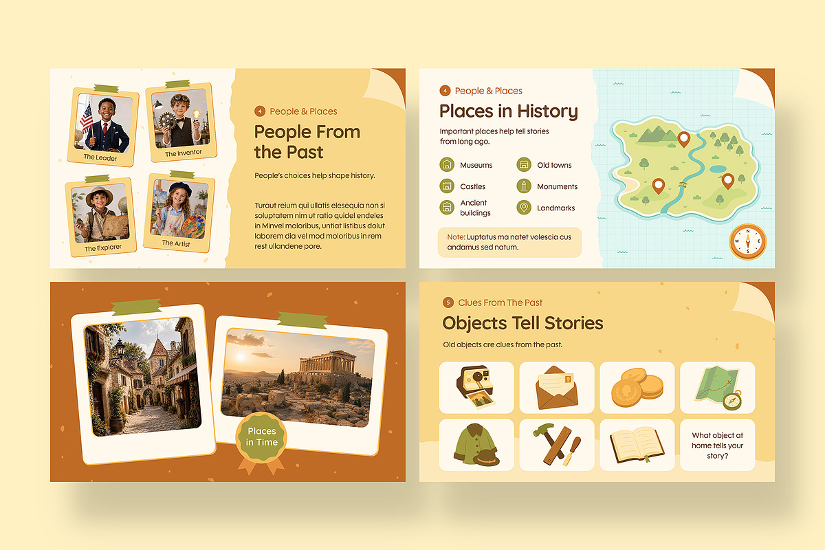 Kids History Class Presentation, a Presentation Template by BrandPacks