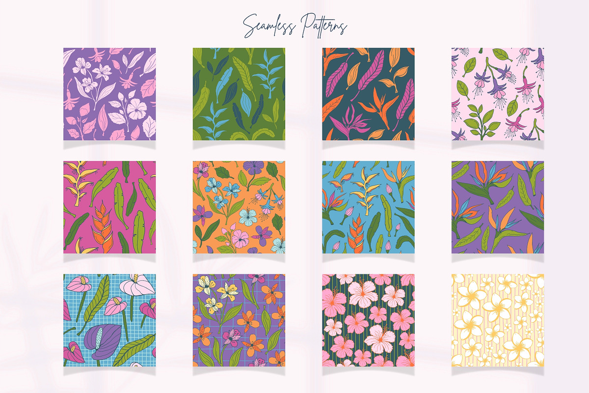 Summer florals & geometric patterns, a Decorative Illustration by CapriceMeDesigns (Photo 6 of 18)