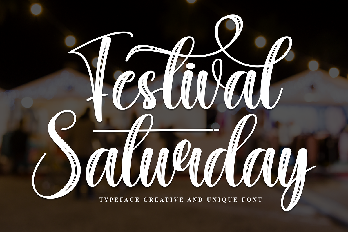 Festival Saturday | Script Font, a Handwritten Font by Scratchones (Photo 1 of 9)