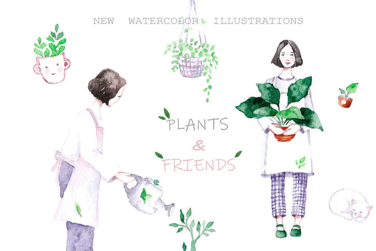 Plants & Friends, a Decorative Illustration by Knysh Ksenya (Photo 6 of 11)