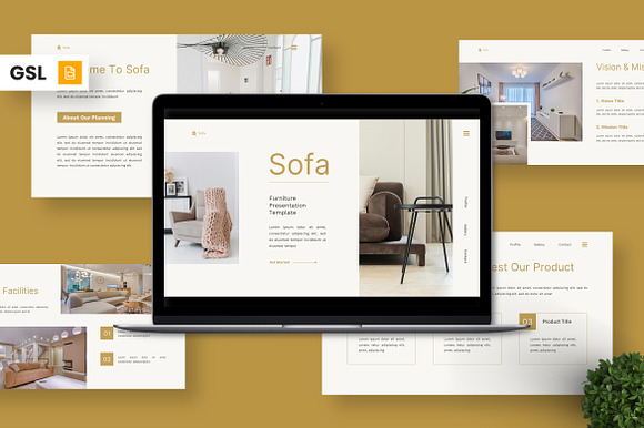 Sofa - Furniture Google Slide preview 7