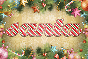 Candy Cane Text for Photoshop, a Layer Style Add-On by Creativenauts (Thumbnail 4 of 5)