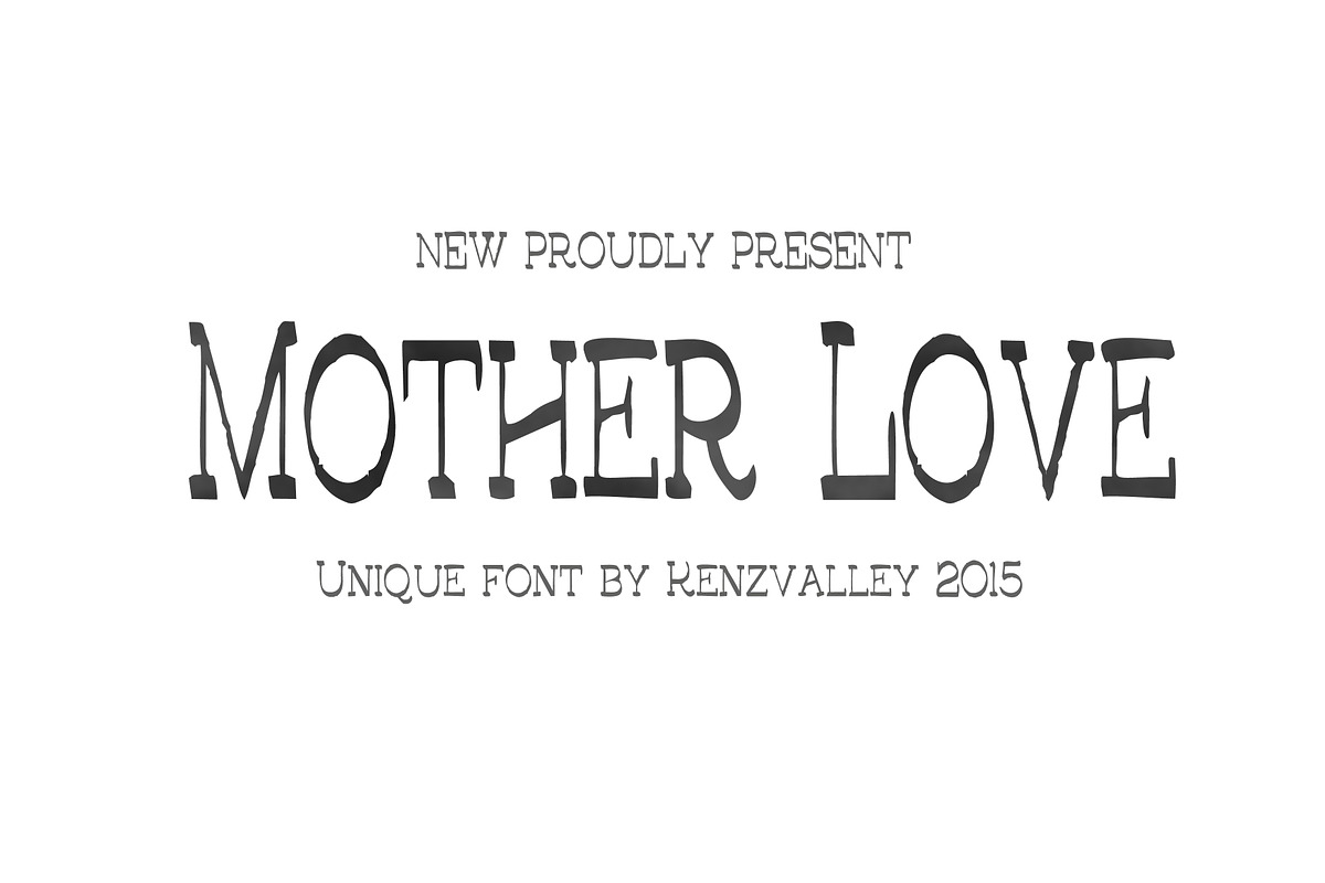 Mother Love (Handmade), a Slab Serif Font by Kenzvalley (Photo 1 of 8)