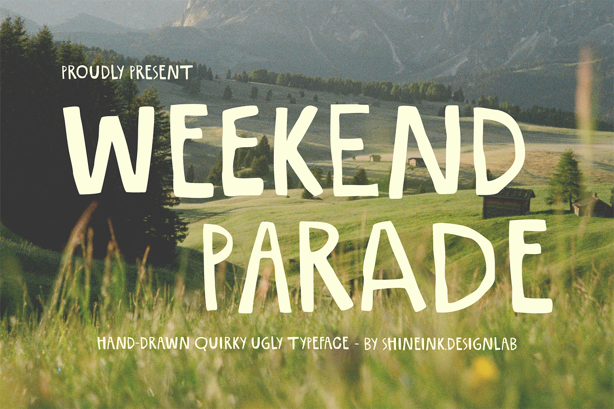 Weekend Parade – Quirky Font, a Handwritten Font by shineink.designlab (Photo 1 of 12)