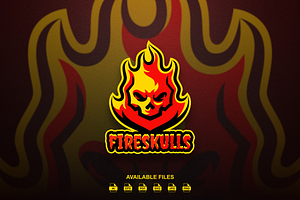 Fire Skull Logo, a Templates & Theme by artchiles_design