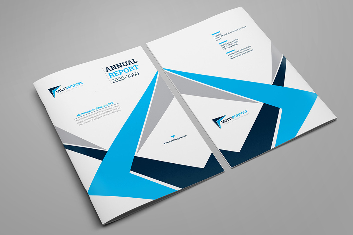 Clean Corporate Annual Report_V10, a Brochure Template by Layout Design (Photo 2 of 6)