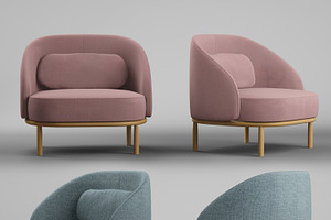Fuuga Armchair, a Furniture 3D Model by NOMODOL