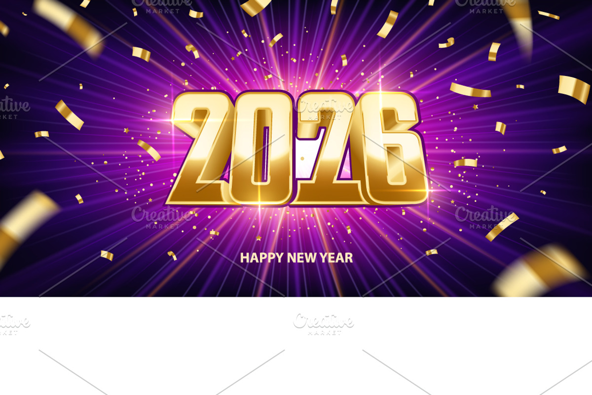 Happy New Year 2026, a Background Graphic by AlexMstudio