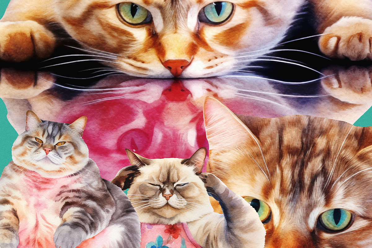 Not Yoga Cats, an Animal Illustration by TheCuteShop (Photo 8 of 17)