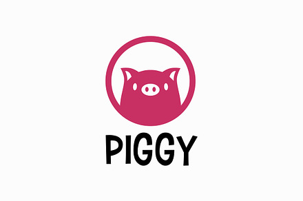 Cute Pig Piggy Mascot Character Logo, a Branding & Logo Template by VSTRD TYPEWORKS