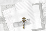 White Damask Stripes Wedding Papers, a Pattern Graphic by Posh Papers & Patterns (Thumbnail 3 of 7)