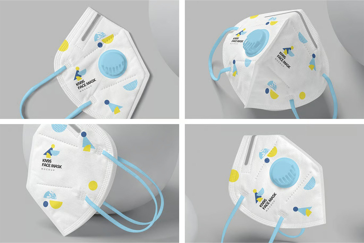 KN95 Mask Mockups, a Mask Mockup by megostudi0 (Photo 1 of 6)