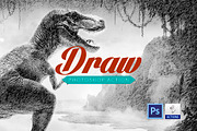 Draw effect | Photoshop action, an Action Add-On by Graphicboom (Thumbnail 1 of 3)