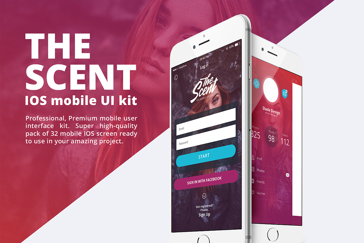 The Scent IOS mobile ui kit, an UI Kit Template by Sladedesign (Photo 1 of 4)