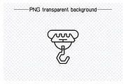 Crane Hook Winch Icons Illustration, an Outline Icon by Designfour (Thumbnail 6 of 7)